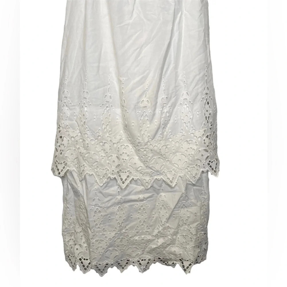Susana Monaco Revolve Yumiko Eyelet Mini Dress in Sugar White Size 10 - Picture 3 of 8